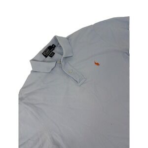 Polo Ralph Lauren Mens Blue Short Sleeve Polo Shirt Size M Preppy Golf